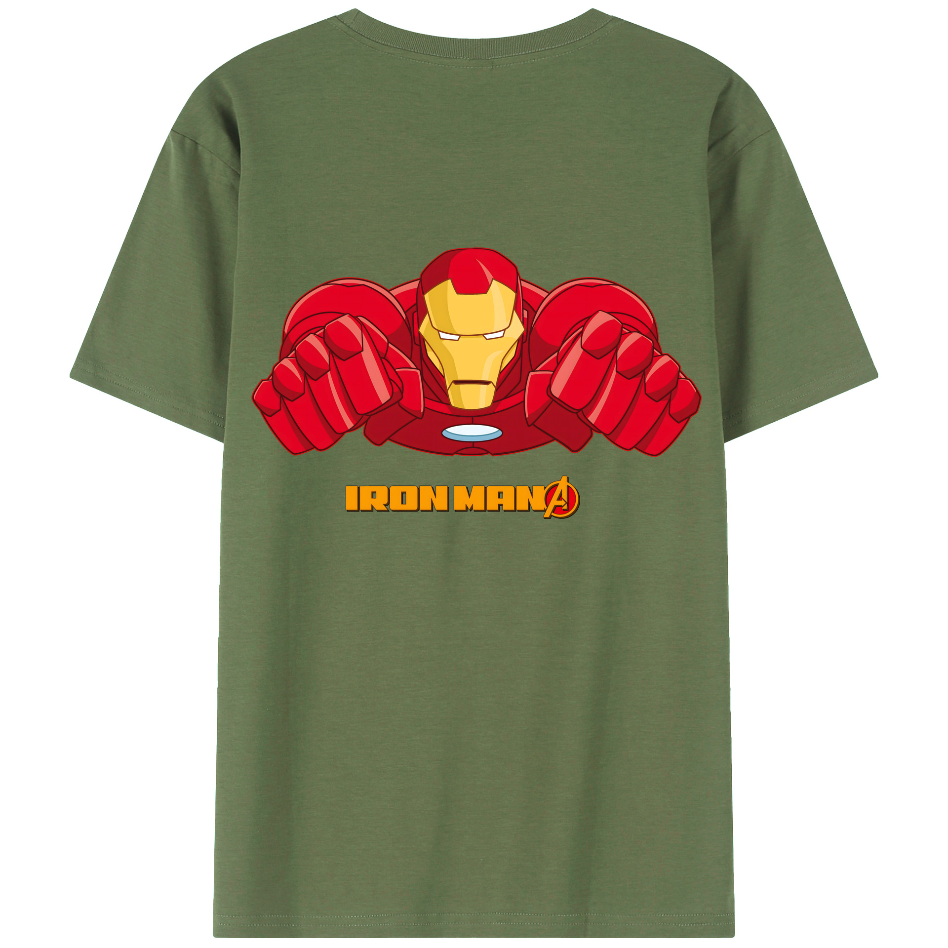 （画像用） アベンジャーズ The Avengers 綿100％ メンズ半袖Tシャツ（バックプリント） 通気性